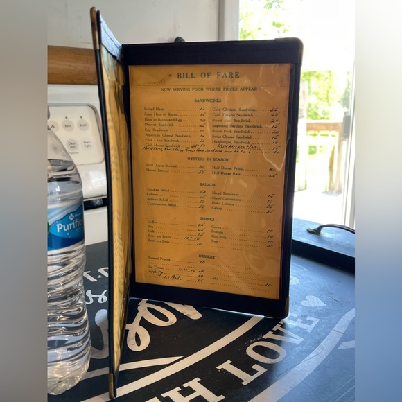 🤩 AWESOME 🤩 Antique / Vintage Hardcover Menu from Fort Bragg - a Rare Find 🔥 - Picture 3 of 17